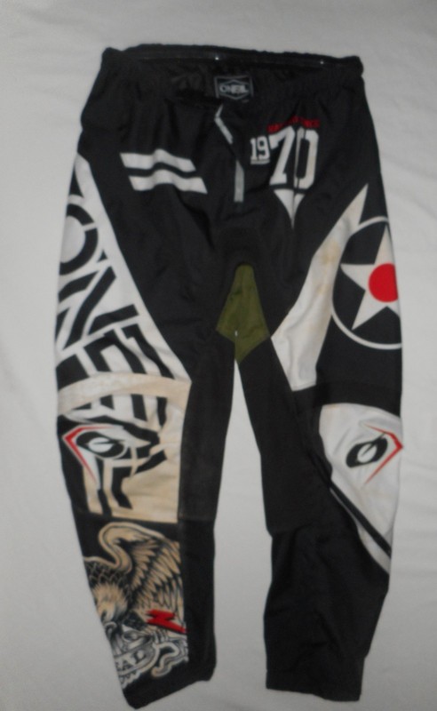 O'Neal Motocross Racing Pants Black Dirt Bike Off-Road - Mens 40 - Black / Green