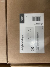 Knightsbridge Curved Edge White Plastic 2 Gang Dp Switched Socket Cu9000