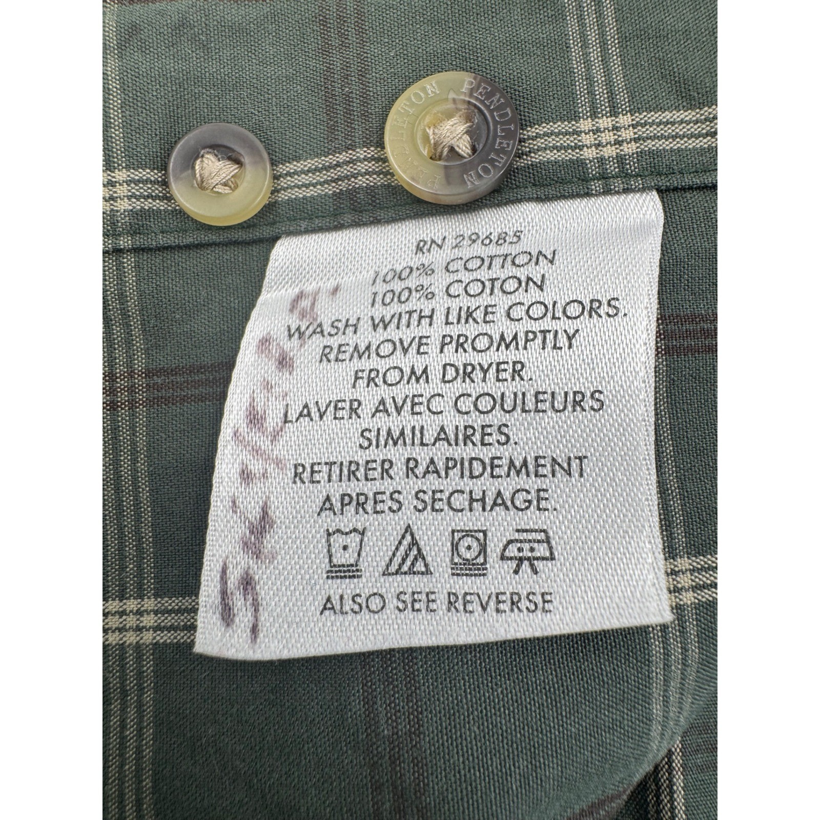 Pendleton Plaid Button Down Long Sleeve Casual Sh… - image 5