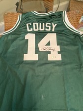 BOB COUSY Signed BOSTON CELTICS Jersey HOF '71 MVP 57 13x AS AUTO Beckett COA $$