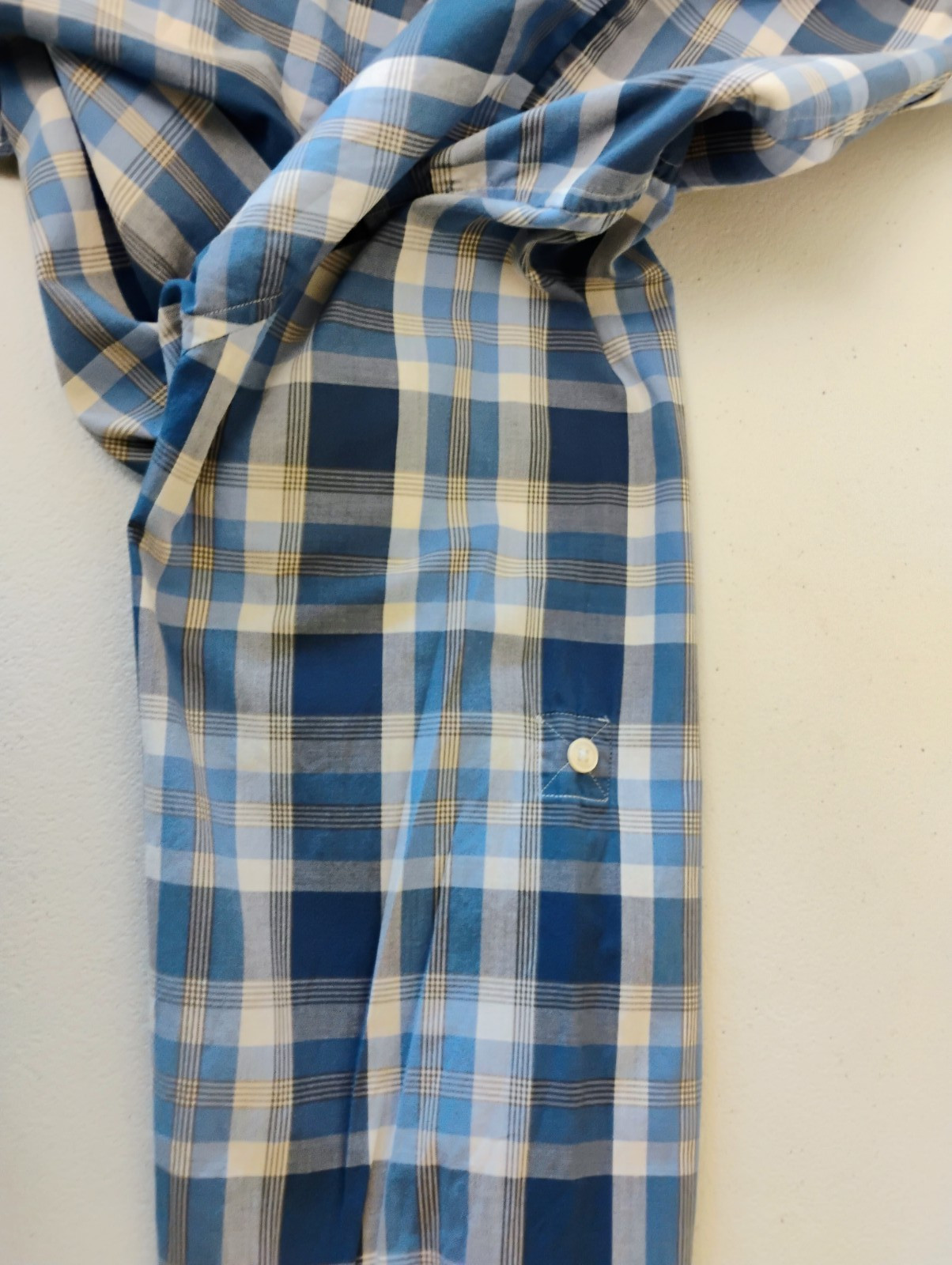 Michael Kors Men's Shirt Cotton Blue Stripe Long Sleeve Size XL Good Condition thumbnail 18