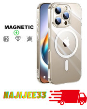 Transparent Magnetic Phone Case for iPhone16 15 14 13 12 11 Pro Max Mag Safe UK