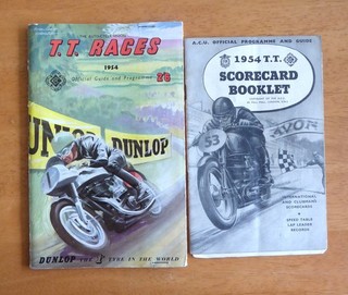 1954 Isle of Man TT Races Programme & Scorecard Booklet
