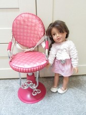 Designafriend doll & our generation salon chair