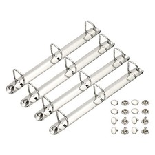 A4 3 Hole Ring Binder Mechanisms, 4 Set 1.18" D Ring Binder Planner, 26mm Silver