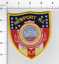 NEWPORT ^^ RHODE ISLAND (UPDATED FLAG VER) COLLECTIBLE POLICE EMBROIDERED PATCH