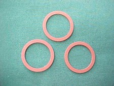 Three Red Fiber Washers For 57 - 65 Corvette Fuel Injection Cable Housing