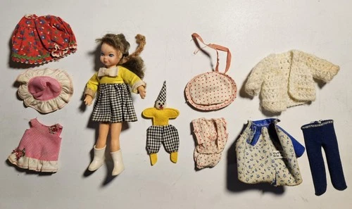 Vintage 1960s Mattel Barbie Tutti Doll & Outfits Clothing Accessories Lot