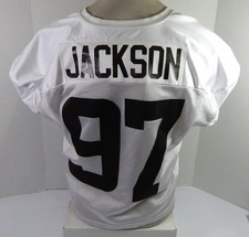 2021 Cleveland Browns Malik Jackson #97 Game Issued White Practice Jersey 54 6