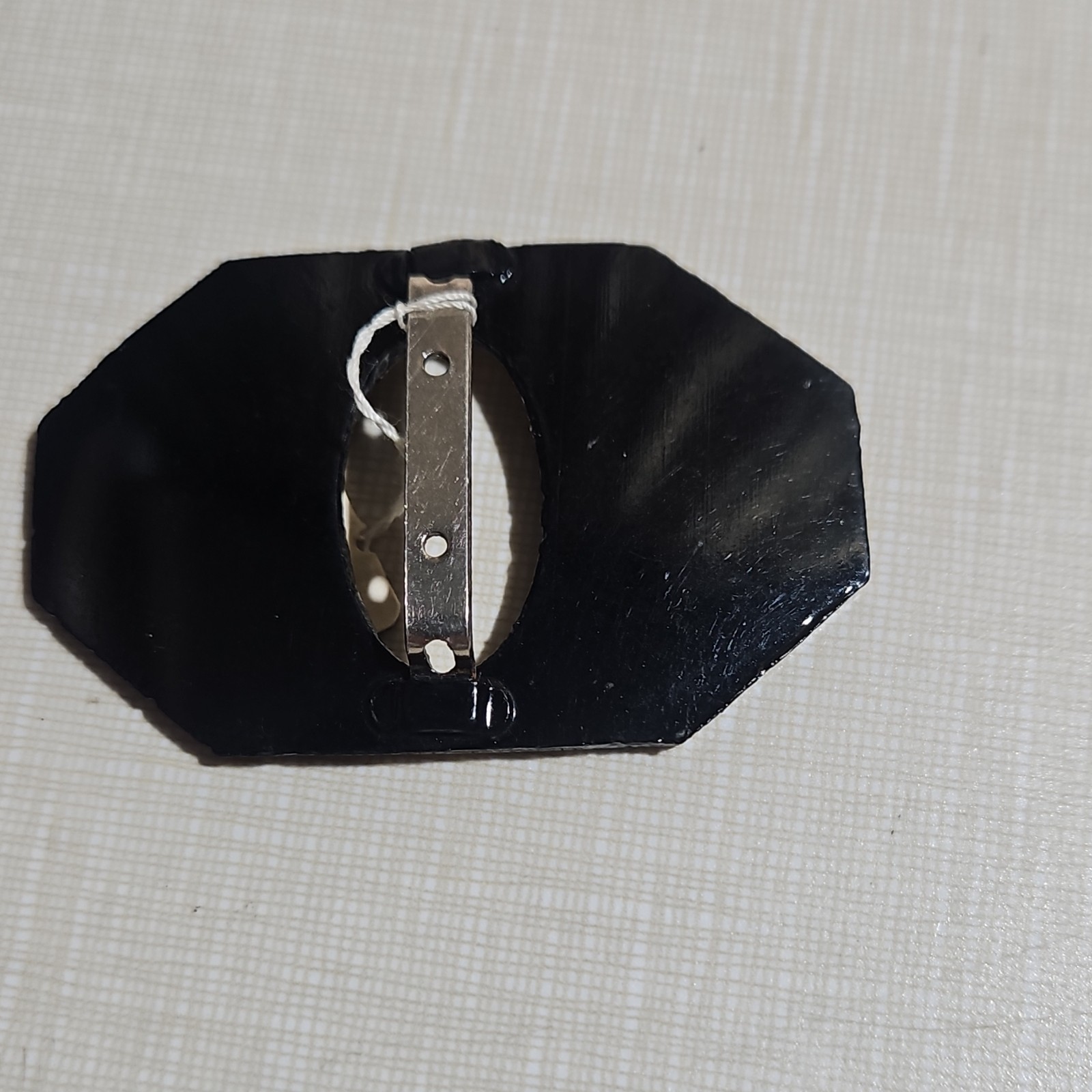 Vintage Gold Glitter Black Rectangular Metal Plas… - image 2