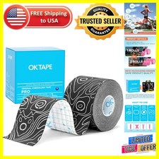 Athletic Kinesiology Tape 16ft Roll - Latex-Free, Water-Resistant, Black & White 2.14 per gallon