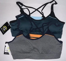 C9 Champion padded compression Medium support Athletic Bra Duo Dry removable pad