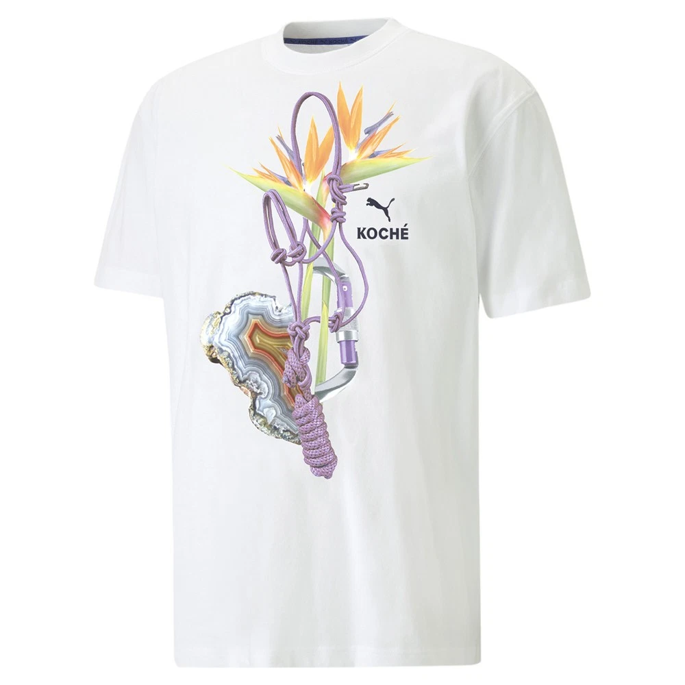 T shirt PUMA X Koché grafica uomo bianca casual top 53880402