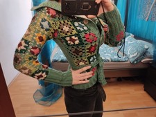 Only Hippie Strickjacke S Grün Bunt Sehr Gut Erhalten