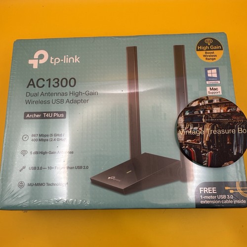 TP-Link Archer T4U Plus AC1300 Dual Antennas High-Gain Wireless USB Adapter - 第 1/6 張圖片