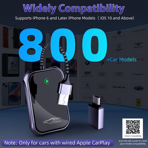 Wireless Carplay Adapter, 2025 Upgrade Converts Wired to Wireless Adapter for... - Picture 8 of 9