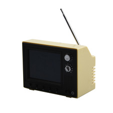 1:12 Mini Retro Television w HD Playback & Data Transfer USB Port for Video File