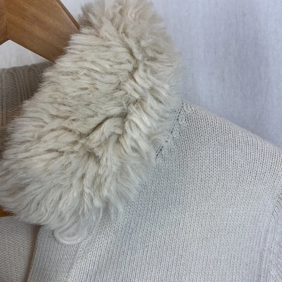 Suéter Marks & Spencer Mezcla de Cachemira Cuello de Piel Marfil Tejido Manga Larga 12 Foto 4 de 4