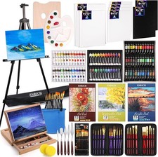 ESRICH 141PCS Deluxe Artist Painting Set Easel Canvas Paints