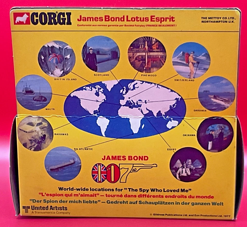 1977 CORGI JAMES BOND 007 LOTUS ESPRIT NIB 1:36 scale W/MISSLES Spy Who Loved Me - Image 4 of 4