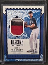 2019 Panini Chronicles Baseball Cornerstones Kyle Wright 3 Color Relic 15/25