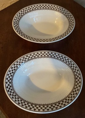 Adams Sharon Eisensteinrand ovale Suppenschüssel England Vintage Servierschalen