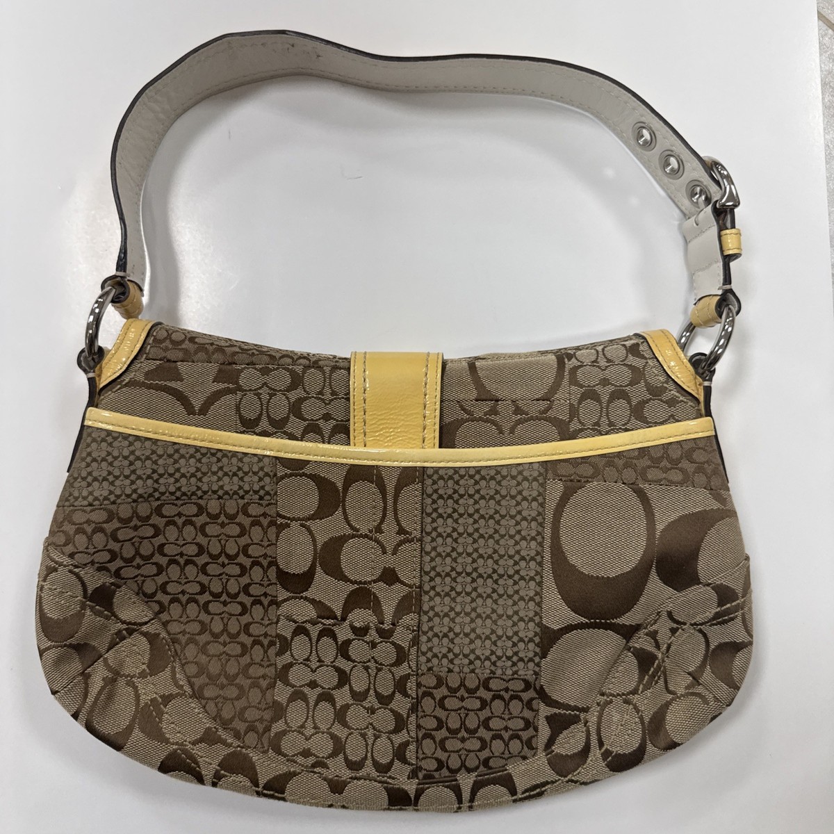 Vintage Coach Soho Y2K Shoulder Bag Patchwork Signature F12316
