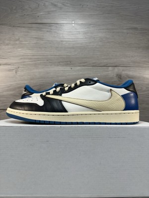 Jordan 1 Retro x Fragment Design x Travis Scott Low Blue  display picture 3
