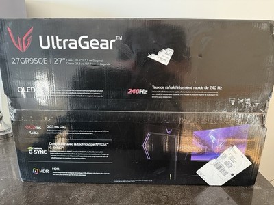LG UltraGear 27GR95QE 27'' OLED 240Hz 2560x1440 HDR G-SYNC Gaming Monitor