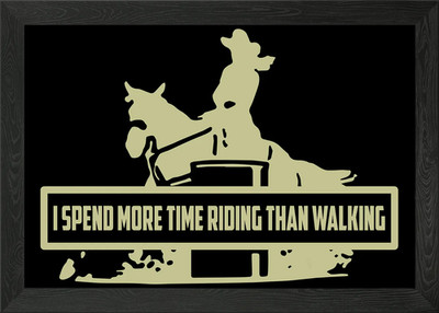 Barrel Racing Show Pferd gerahmtes Wandbild Poster Leinwanddruck Bild