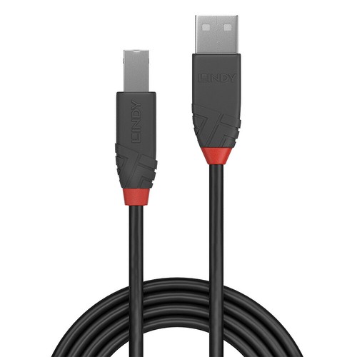 Lindy 3M Usb 2.0 Type A To B Cable Anthra Line. Cable Length: 3 M. Connector 1: