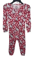 Hello Kitty Toddler Girl's Pink Floral Size 12M Zip Up Pajamas - NWT