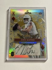 John Mateer 2026 Wild Card Draw King Diamonds Auto 1/1 Oklahoma 
