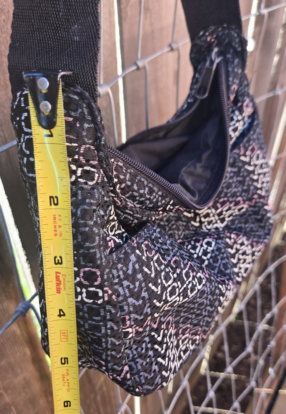 Volcom Shoulder Bag Logo Pattern Black/Multicolor… - image 9