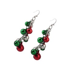 Christmas Jingle Bell Earrings Multicolor Chandelier Drop Dangle Earrings for