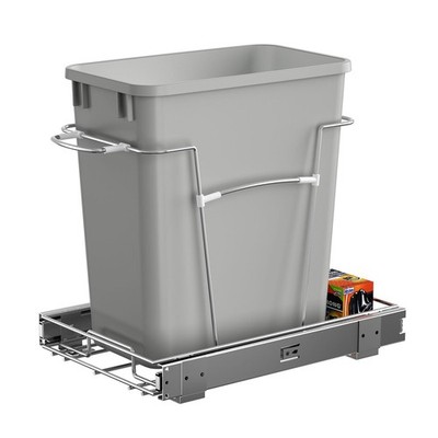 Pull Out Trash Can for Kitchen Cabinets 35 Qt Under Sink Garbage with Full