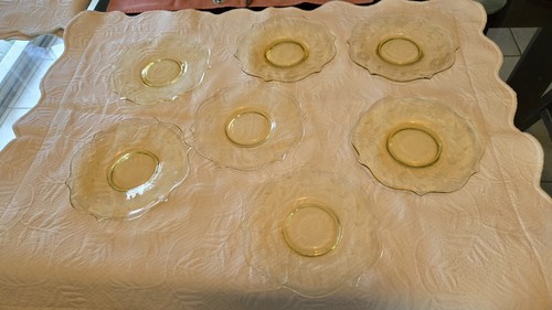 Vintage Lancaster Yellow Jubilee Yellow Depression Glass Plates 7" 1930. 95 - Picture 3 of 8