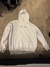 Vintage Y2K Nike Air Hoodie Center Mini Swoosh Cream Size XL