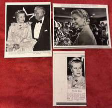PRINCESS GRACE KELLY UPI wire service photos Stewart Granger press conference