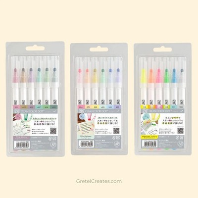 Kuretake Zig Clean Farbpunkt Stift-Sets