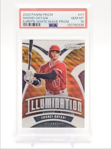 SHOHEI OHTANI 2020 PANINI PRIZM ILLUMINATION WHITE WAVE PRIZM PSA 10 Q1725