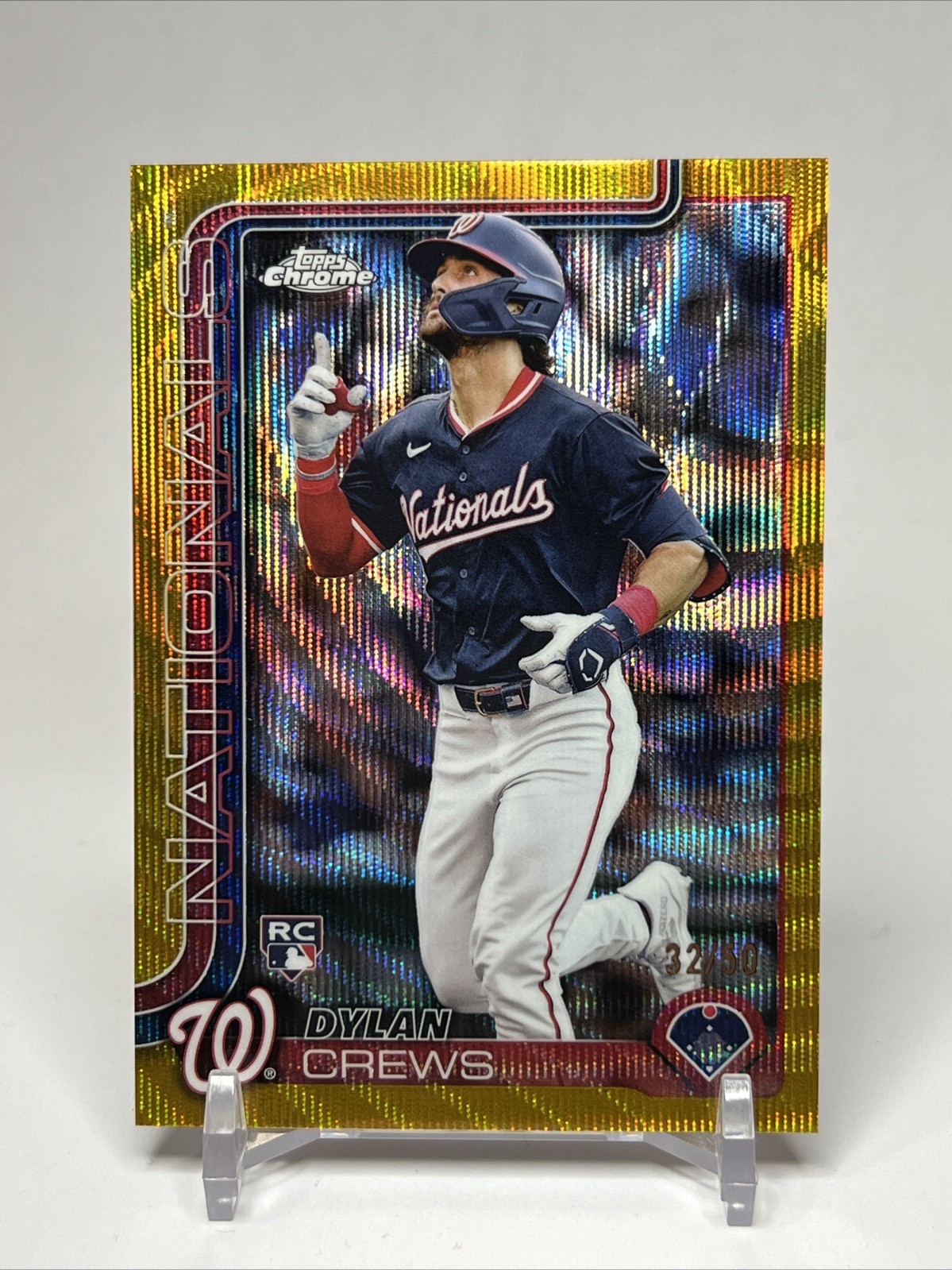 Dylan Crews Rookie Gold Wave Refractor /50 - 2025 Topps Chrome #146 (RC)