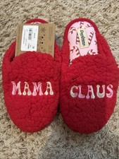 Dearfoams Cozy Comfort Women's Mama Claus Scuff Slippers 7-8