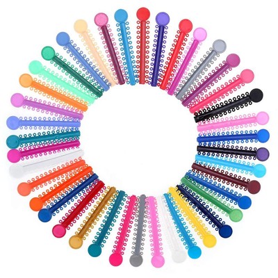 1040 Pcs Multicolored Braces Rubber Bands Orthodontic Ligature Ties O-Rings Elas