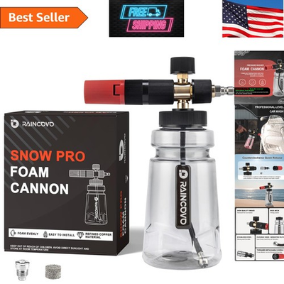 #ad Thick Snow Foam Cannon for Pressure Washer Adjustable 1 4quot; Connector 1500 PSI $65.99
