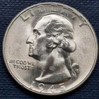 1945 S Washington Quarter 25c Silver BU UNC GEM Brilliant Uncirculated #97218