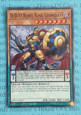 D/D/D Rebellenkönig Leonidas MP23-DE277 Yu-Gi-Oh Karte 1. Auflage Neu