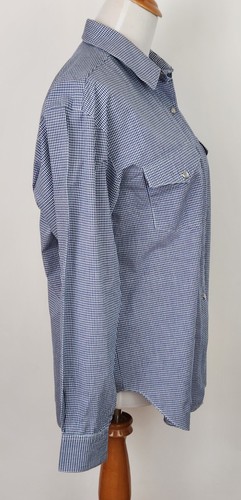 Camicia western donna Dockers by Levis taglia L blu bianca a scatto manica lunga - Foto 4 di 12
