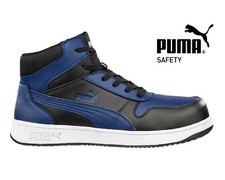 PUMA Sicherheitsschuh FRONTCOURT MID S3 blau schwarz Arbeitsschuhe 630070 Retro
