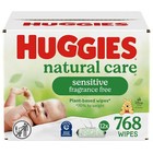 Huggies Natural Care Sensitive Baby Wipes,12 Flip-Top Packs (768 Wipes Total)